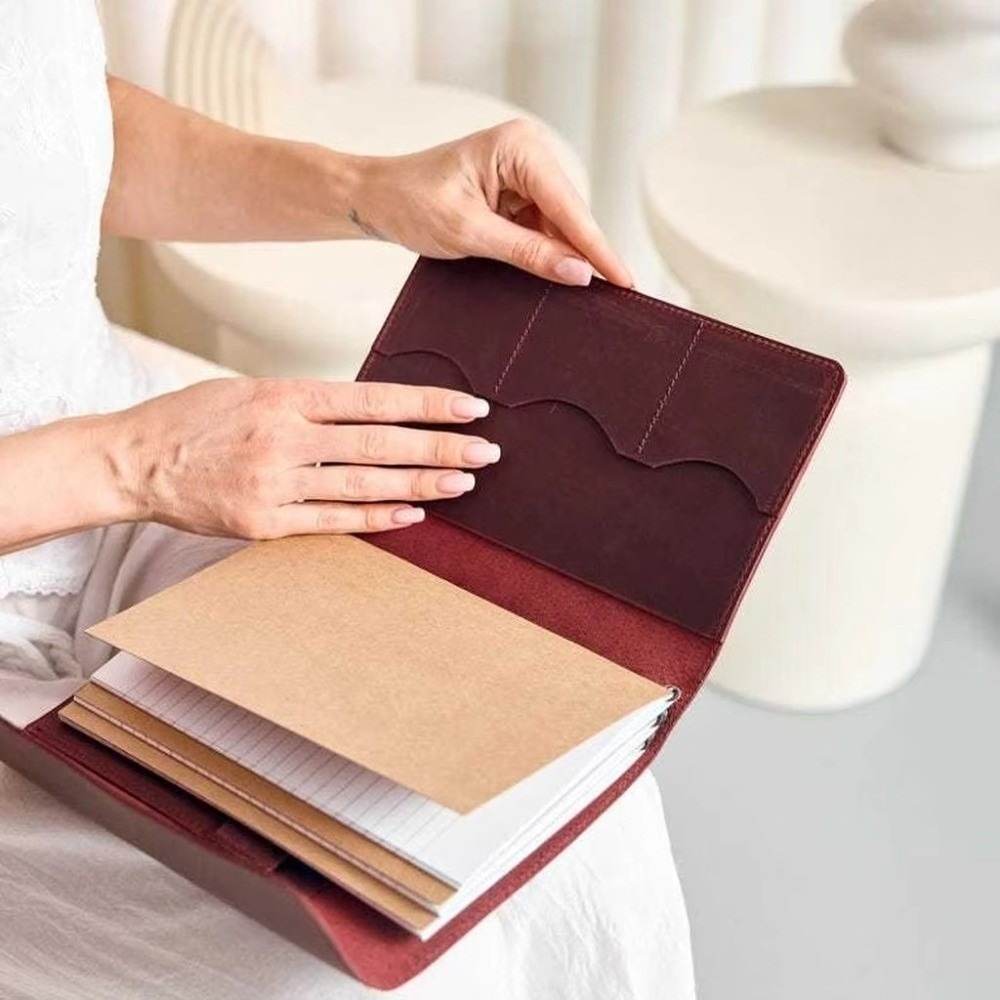 Refillable Notebook Organizer  - Vintage Leather Journal Notebook recension och pris