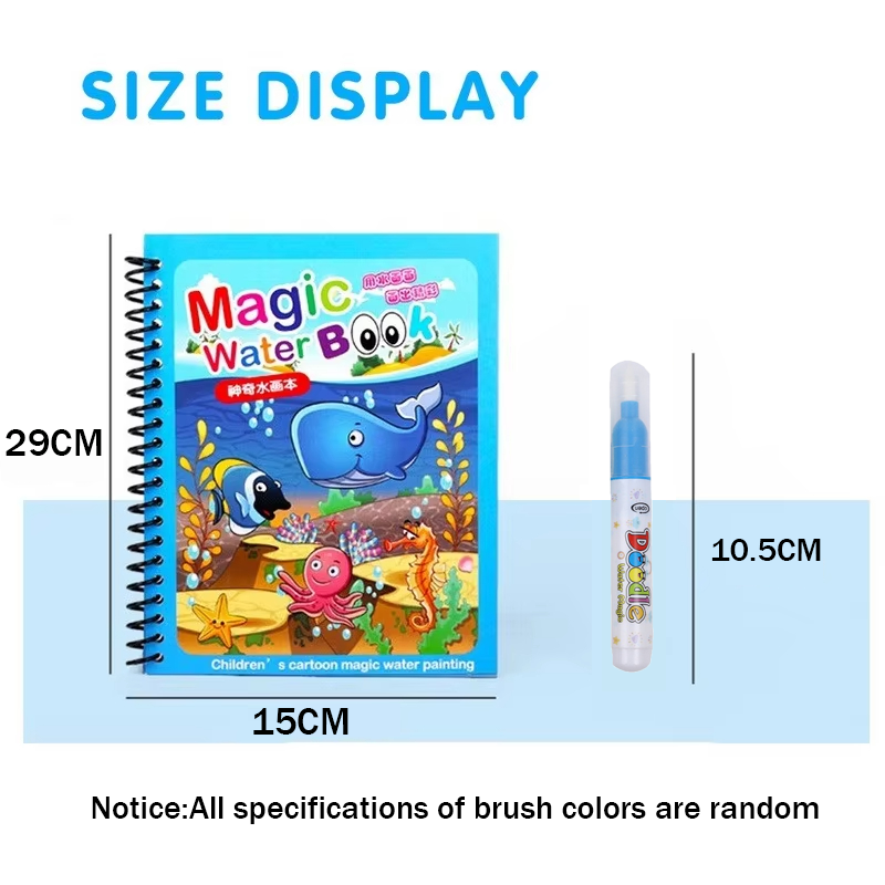 1PC Children's Watercolor Pain - Reusable Water Magic Coloring Book recension och pris