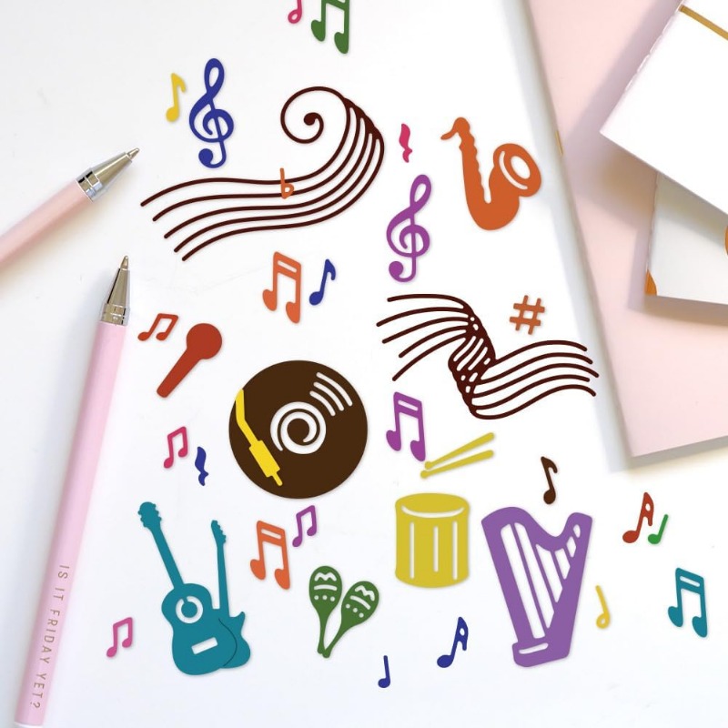 2pcs 27 Styles Musical Note Cu - Blank Sheet Music Notebook recension och pris
