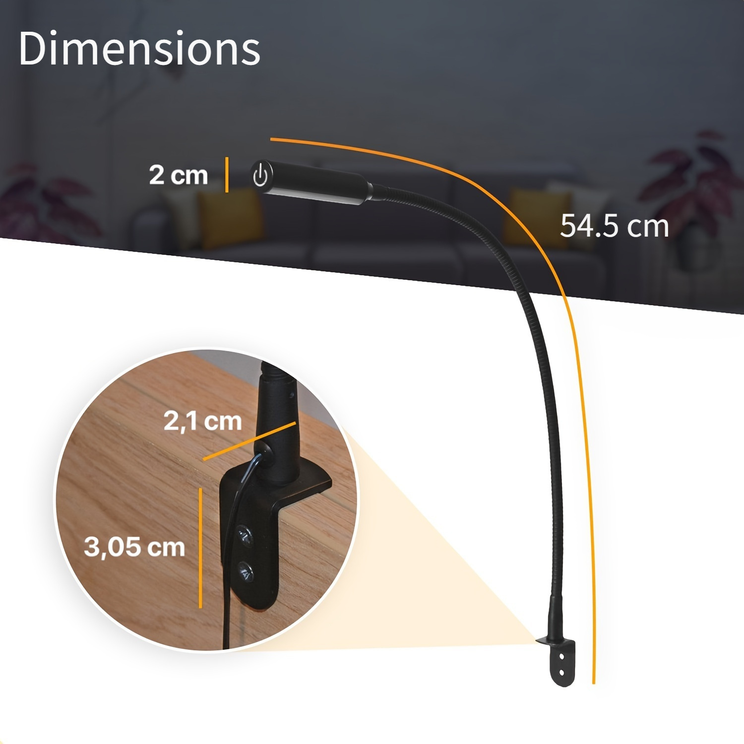 2pcs LED Reading Lamp with Dim - Books recension och pris