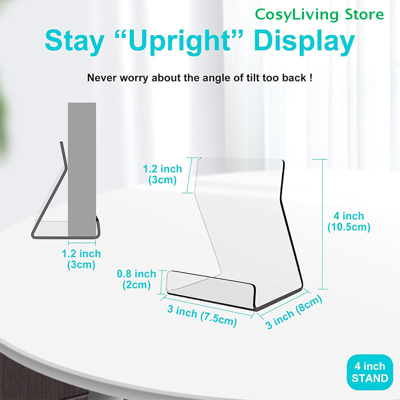 1/2/6Pcs Transparent Desktop A - Clear Acrylic Book Stand Holder recension och pris